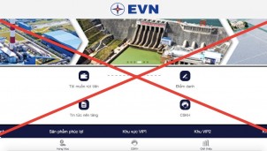 Xuất hiện trang web giả mạo thương hiệu EVN