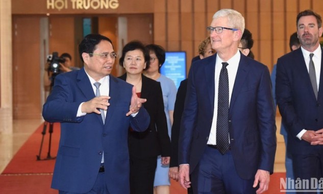 Mở rộng hợp tác đầu tư, hỗ trợ Việt Nam tham gia sâu hơn chuỗi giá trị toàn cầu của Apple Mở rộng hợp tác đầu tư, hỗ trợ Việt Nam tham gia sâu hơn chuỗi giá trị toàn cầu của Apple